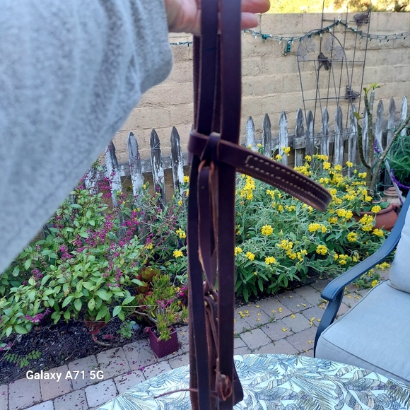 Western Horse Bridle Brown Leather - Picture 11 of 14